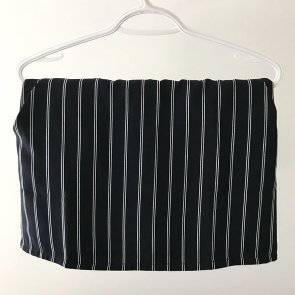 Forever 21 Dark Navy Stripped Mini Skirt - Picture 2 of 7